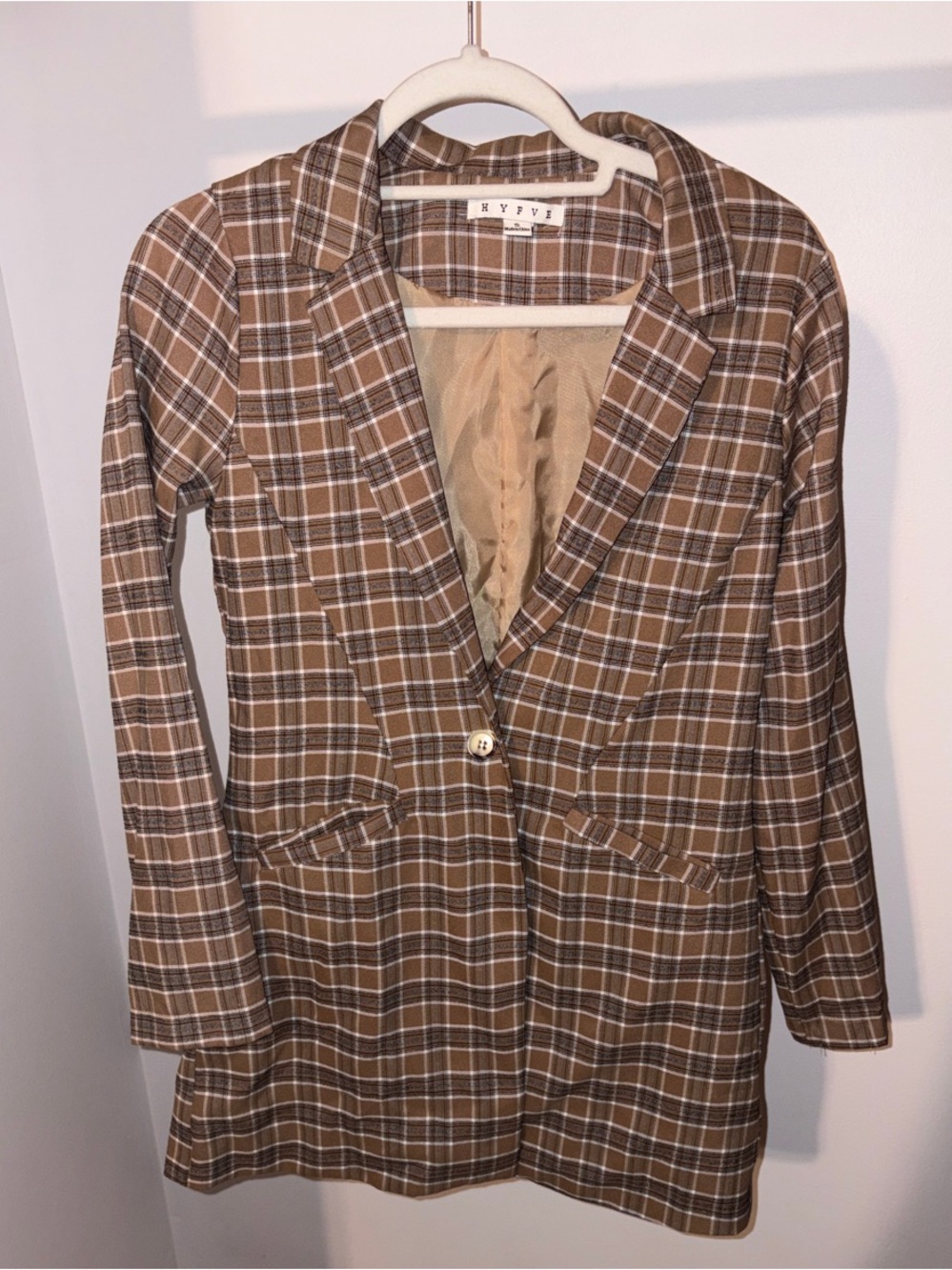 HYFVE Brown Plaid Blazer